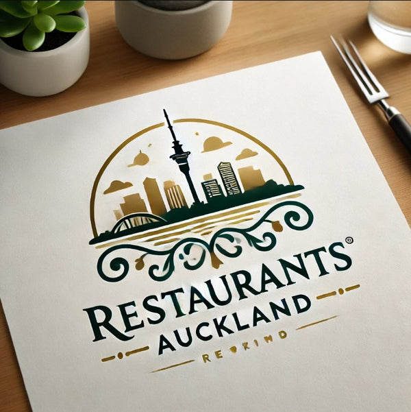 Logo for Restaurants Auckland, featuring a modern design with Auckland skyline elements.